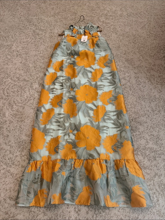 Abbey Glass Dresses & Skirts - Sleeveless Maxi Dress with Yellow Floral Print